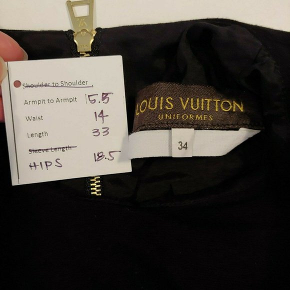 ❤️SOLD❤️Louis Vuitton Dress Womens Size 34 XS S Uniformes Black Sheath - Picture 11 of 11